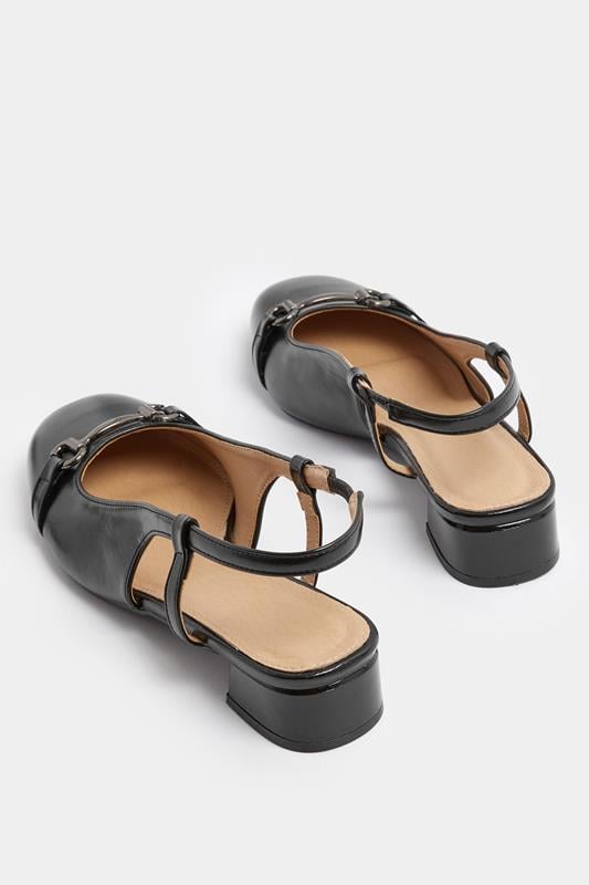 LTS Black Snaffle Slingback Heel In Standard Fit | Long Tall Sally 4