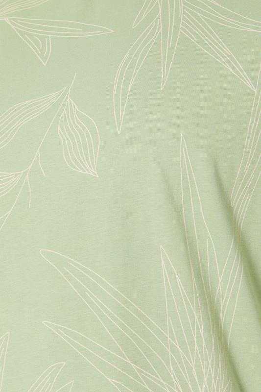 BadRhino Big & Tall Sage Green Leaf Printed T-Shirt | BadRhino 6