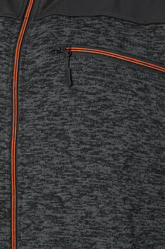 Kam Big & Tall Black Twisted Marl Fleece Jacket | BadRhino 3