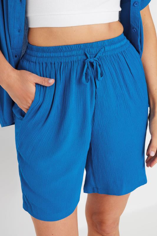 LTS Tall Women's Blue Crinkle Shorts | Long Tall Sally  4