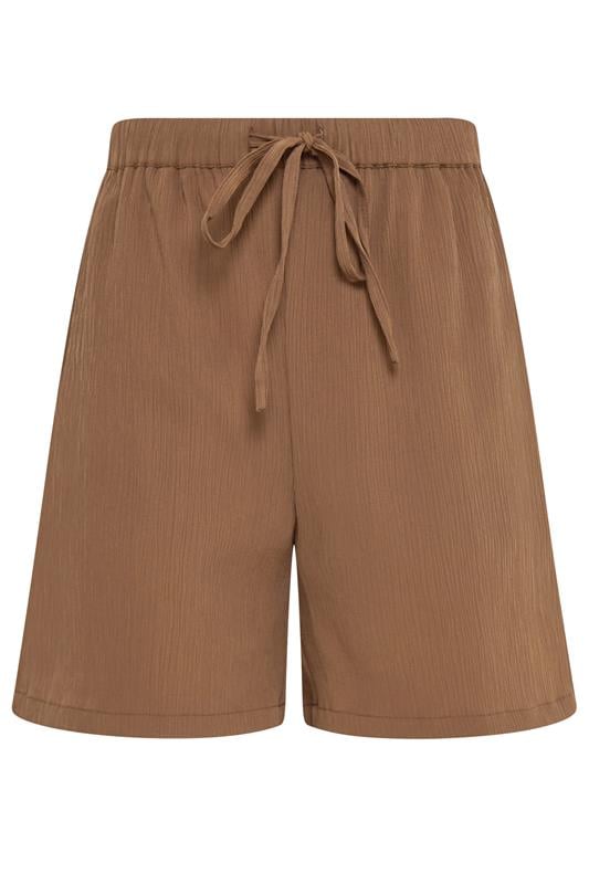 LTS Tall Women's Chocolate Brown Textured Shorts | Long Tall Sally 5