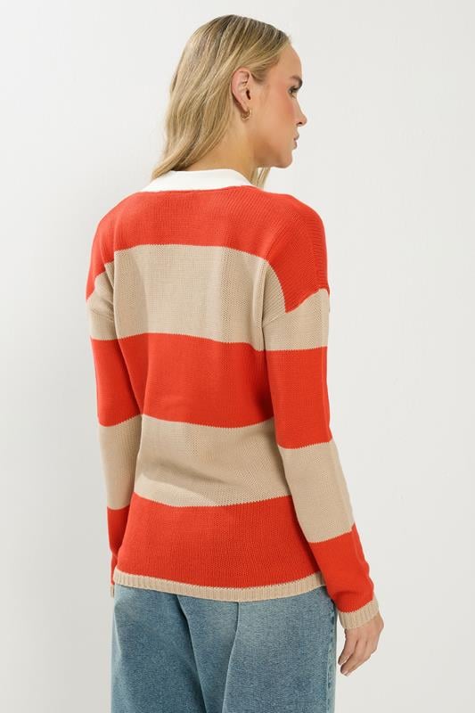 LTS Tall Women's Natural Brown & Red Cardigan | Long Tall Sally 3