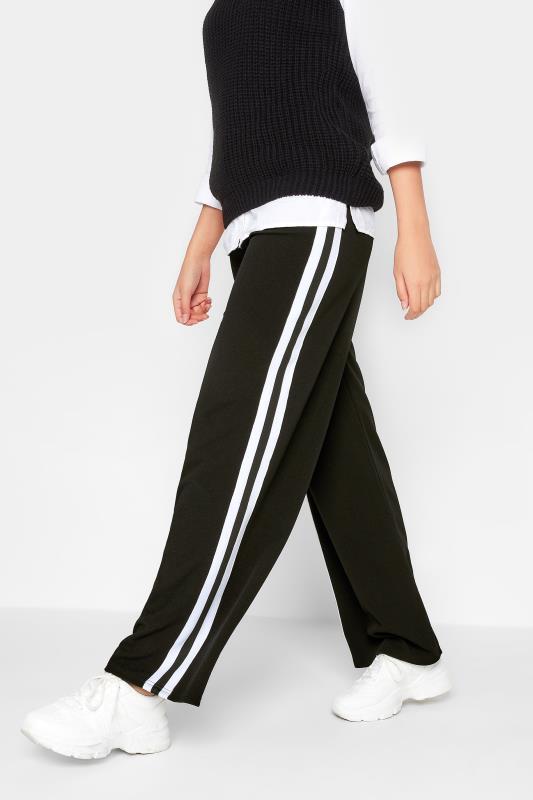 High Waisted Side Stripe Split Hem Trousers | boohoo