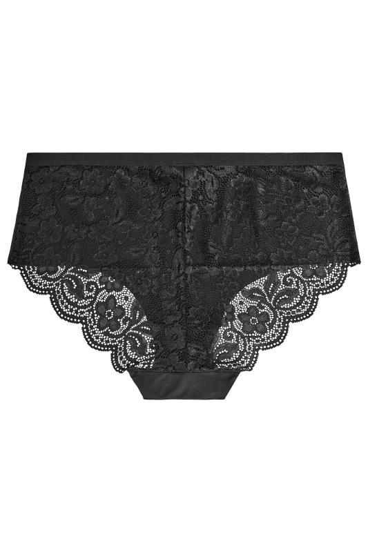 3 PACK Tall Black Lace Back Full Briefs | Long Tall Sally 6
