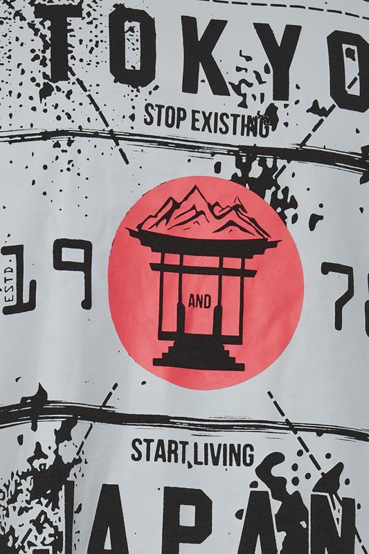 KAM Big & Tall Black Tokyo Print T-Shirt | BadRhino 5
