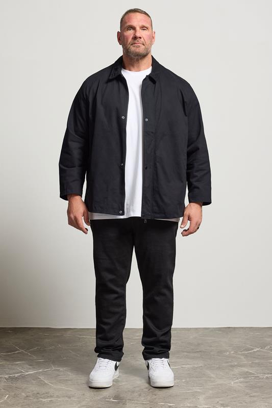 JACK & JONES Big & Tall Black Grady Worker Jacket | BadRhino 2