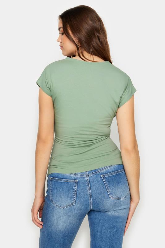LTS Tall Women's Sage Green Short Sleeve Wrap Top | Long Tall Sally  3