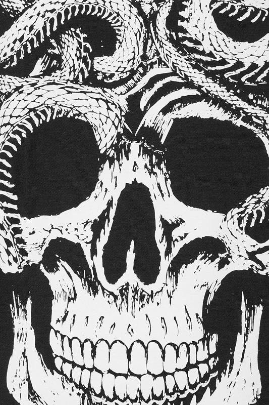 BadRhino Big & Tall Black Skull & Snake Graphic Sweatshirt | BadRhino 3