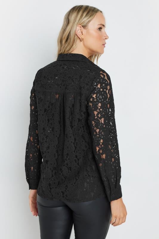 LTS Tall Black Lace Long Sleeve Shirt | Long Tall Sally 4