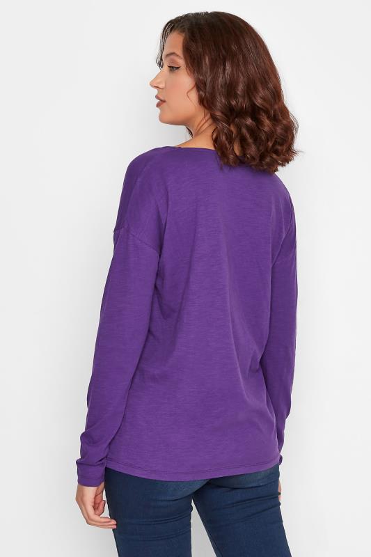Everyday Seamless V Neck Long Sleeve Top - Purple