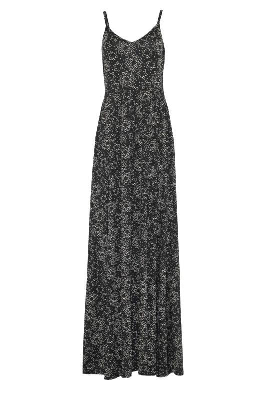 LTS Tall Black Star Burst Print Striped Maxi Dress | Long Tall Sally 6