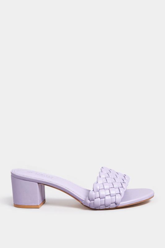 LIMTIED COLLECTION Lilac Plaited Mule In Wide E Fit & Extra Wide EEE Fit | Yours Clothing 3
