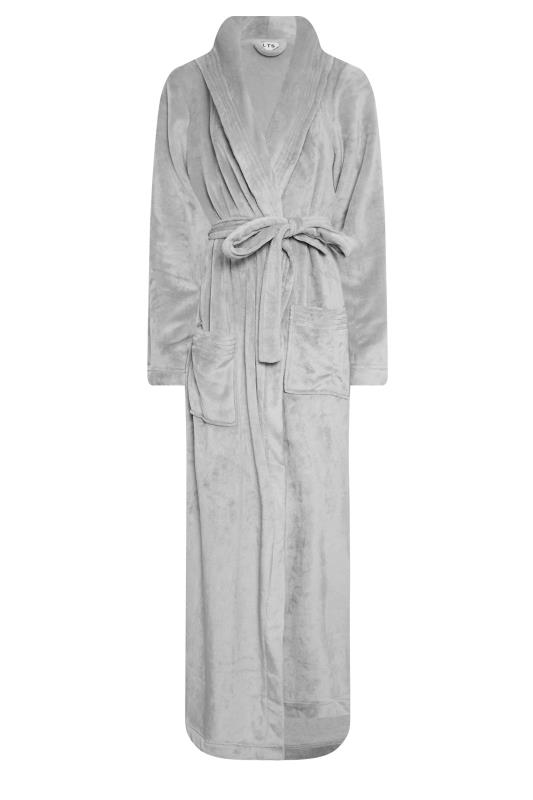 LTS Tall Women's Grey Shawl Collar Maxi Dressing Gown | Long Tall Sally 5