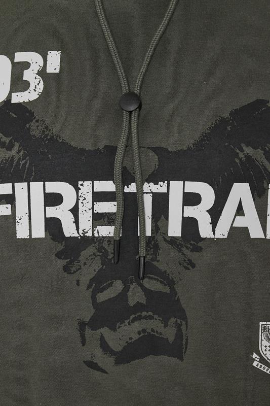 FIRETRAP Big & Tall Khaki Green Hawk Hoodie | BadRhino 3