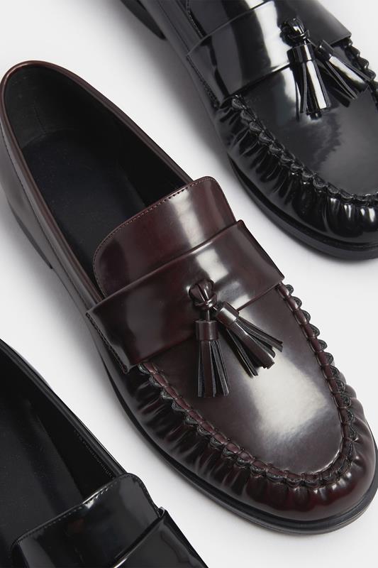 LTS Black Patent Tassel Flat Loafers | Long Tall Sally 5