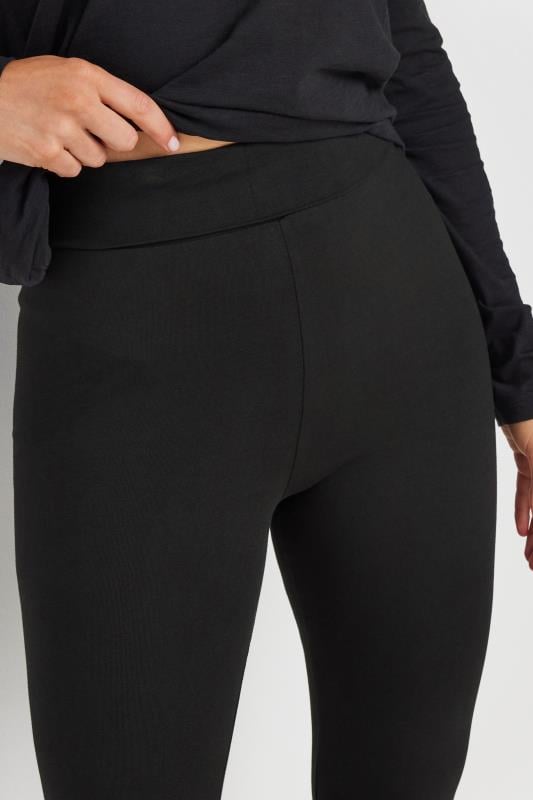 LTS Tall Black Fold Over Leggings | Long Tall Sally 4