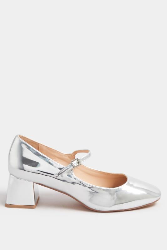 LTS Silver Patent Mary Jane Heels In Standard Fit | Long Tall Sally 3