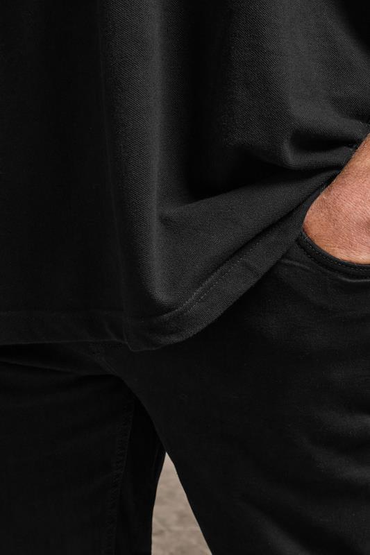 BadRhino Big & Tall Black Tapered Fit Stretch Jeans | BadRhino 4