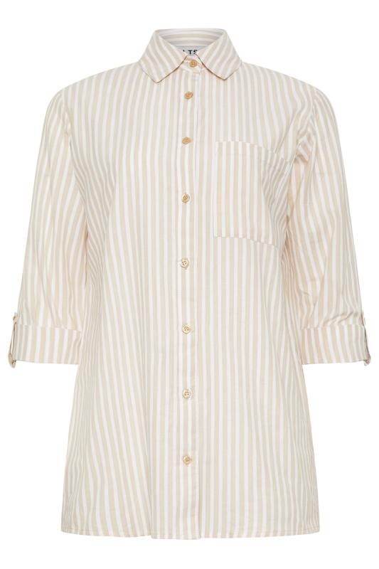 LTS Tall Womens Beige Brown Stripe Shirt | Long Tall Sally 5