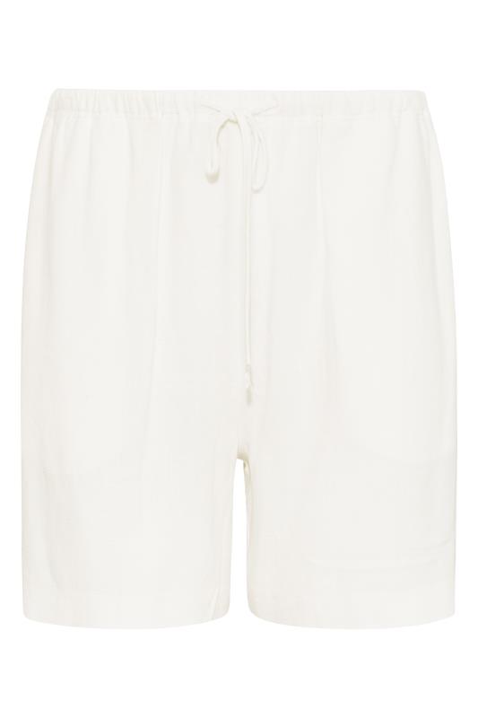 LTS Tall Women's White Linen Tie Waist Shorts | Long Tall Sally 5