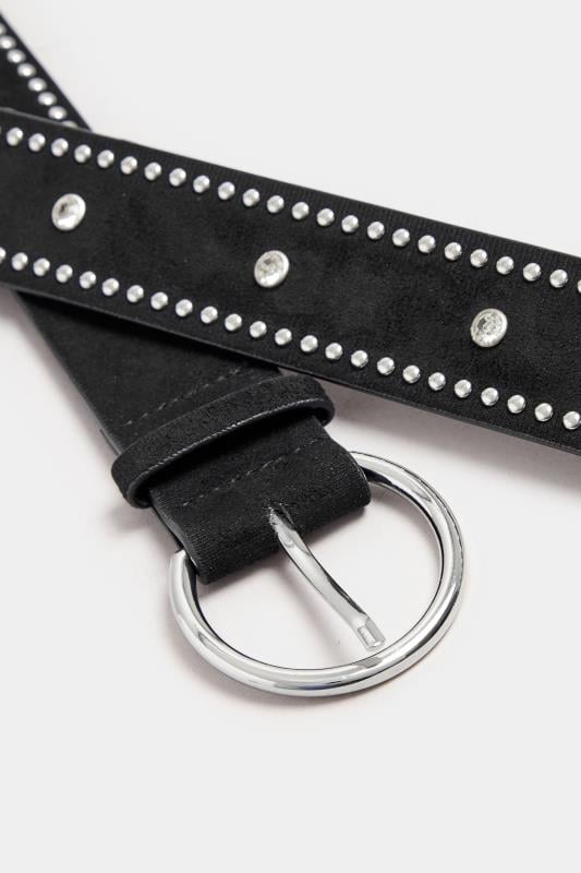 Black Diamante Stud Micro Belt | Long Tall Sally 3