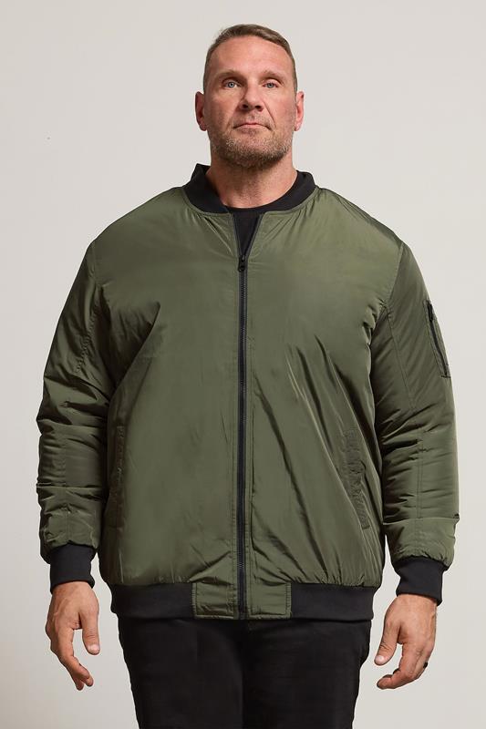 BadRhino Big & Tall Khaki Zip Bomber Jacket | BadRhino  4