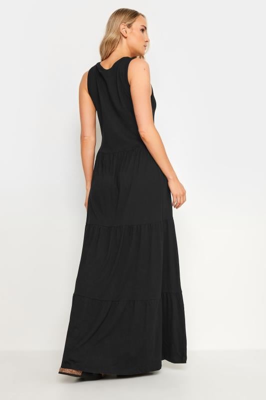 LTS Tall Women's Black Tiered Sleeveless Maxi Dress | Long Tall Sally  3