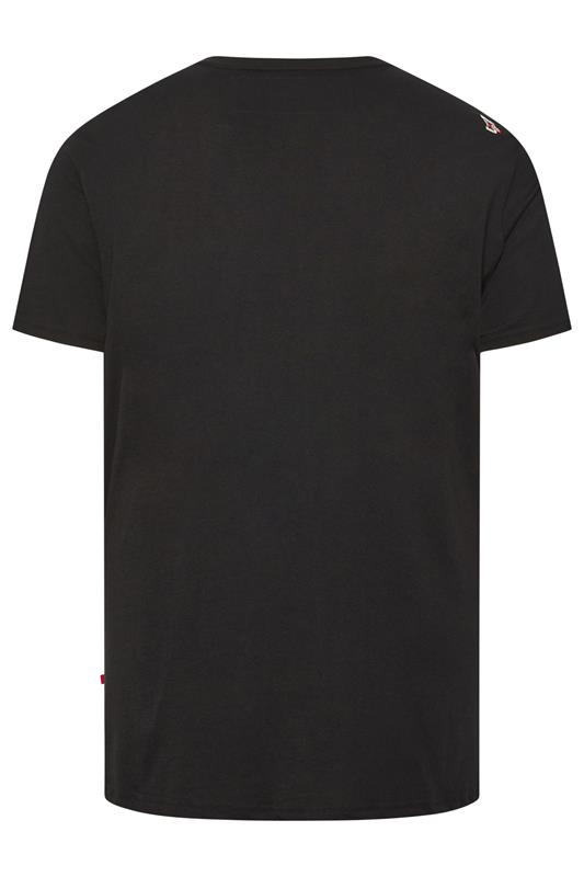 D555 Big & Tall Black Guitar Print T-Shirt | BadRhino 4