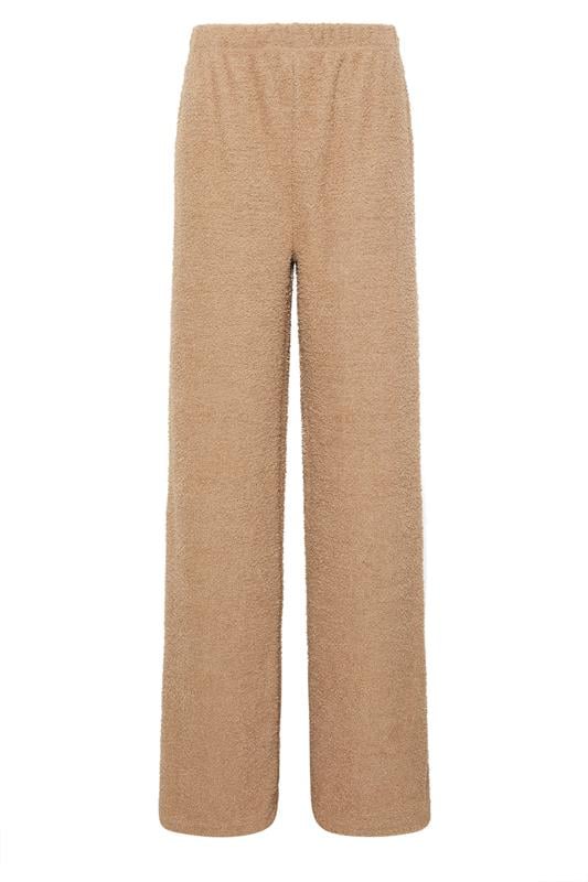 LTS Tall Women's Camel Brown Chenille Wide Leg Trousers | Long Tall Sally 5