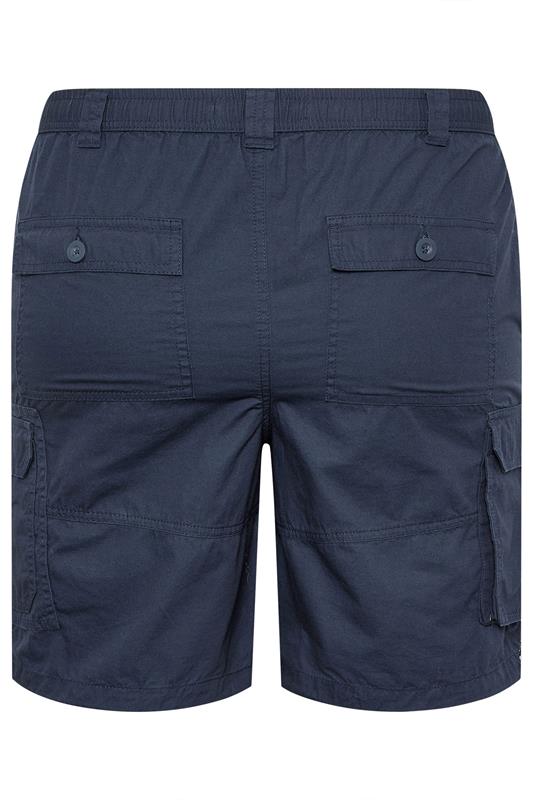 BadRhino Big & Tall Navy Blue Lightweight Waist Cargo Shorts | BadRhino 6