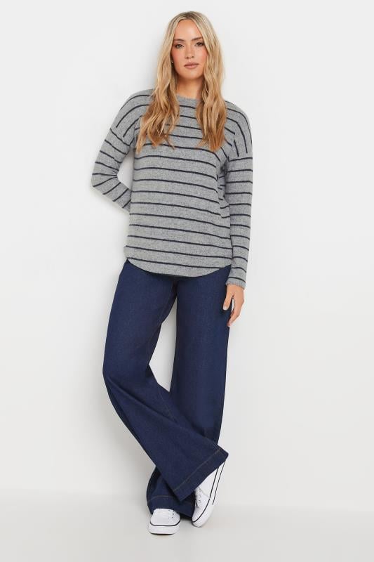 LTS Tall Women's Grey Stripe Soft Touch Top | Long Tall Sally 2