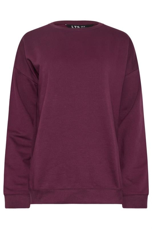 LTS Tall Burgundy Red Crew Neck Sweatshirt | Long Tall Sally 6