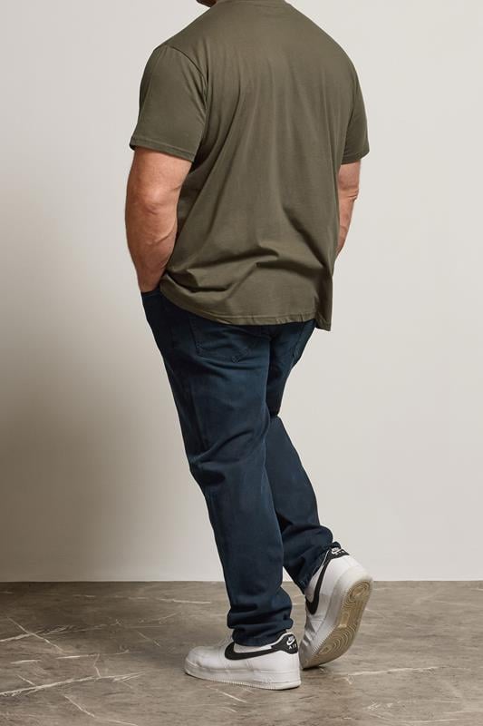 BadRhino Big & Tall Ink Blue Straight Leg Stretch Jeans | BadRhino 3