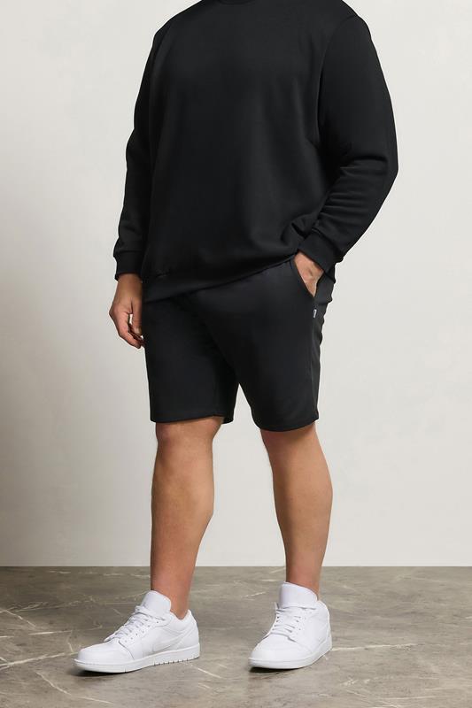  JACK & JONES Big & Tall Black Jogger Sweat Shorts
