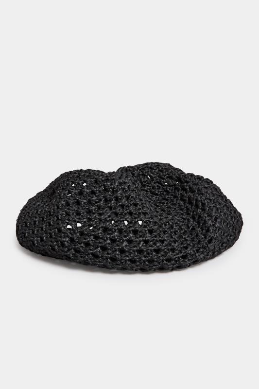 Black Straw Beret | Yours Clothing 2