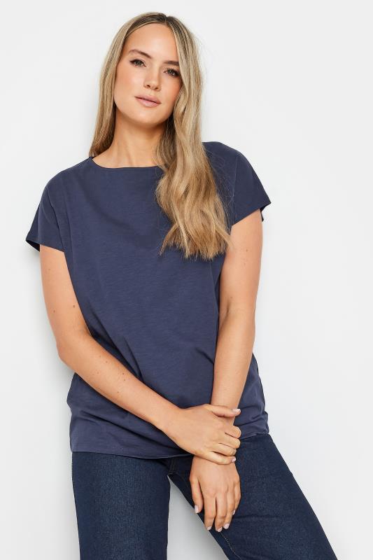 LTS Tall Womens Dark Blue Short Sleeve T-Shirt | Long Tall Sally 1