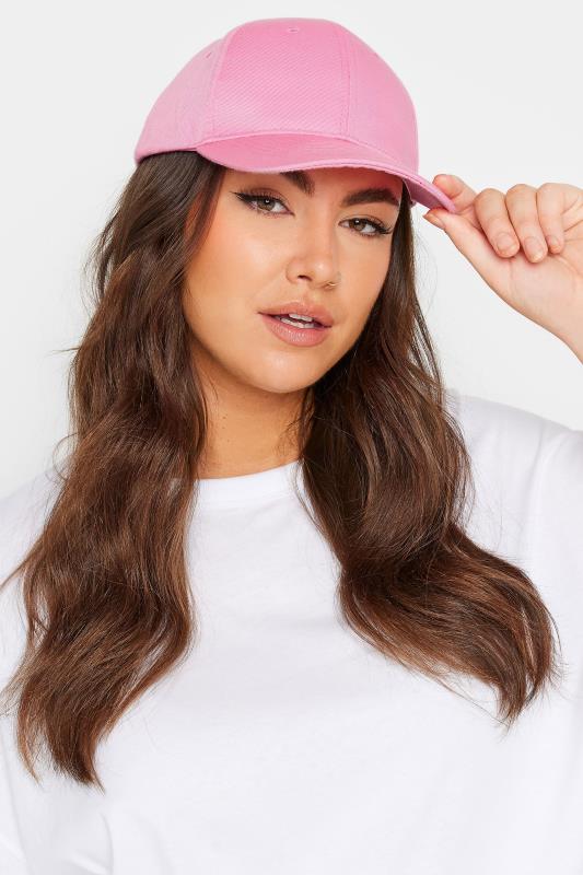 Pink Baseball Cap | Yours Clothing 1