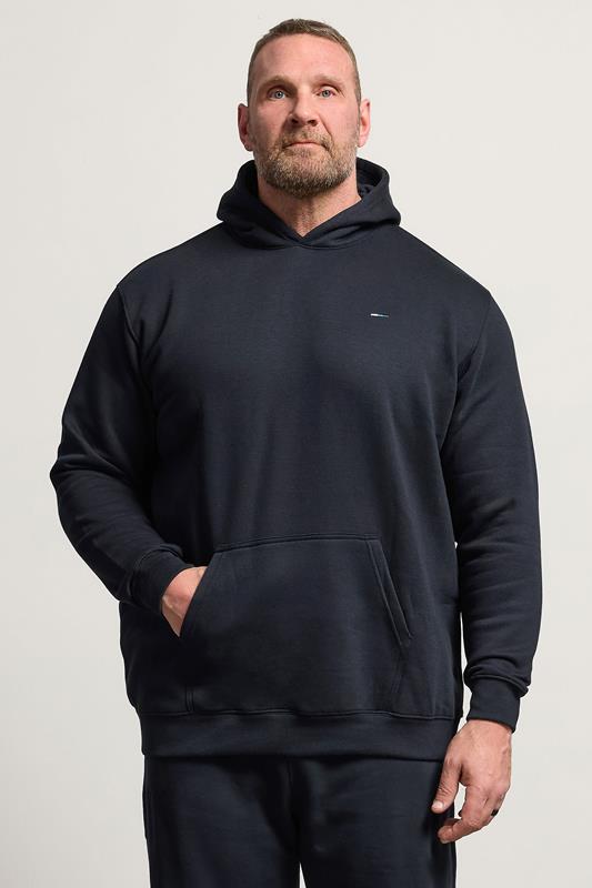 BadRhino Big & Tall Navy Blue Front Pocket Hoodie
