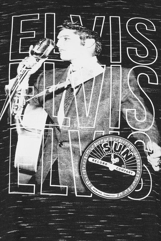 D555 Big & Tall Black Elvis Presley Graphic T-Shirt | BadRhino 5