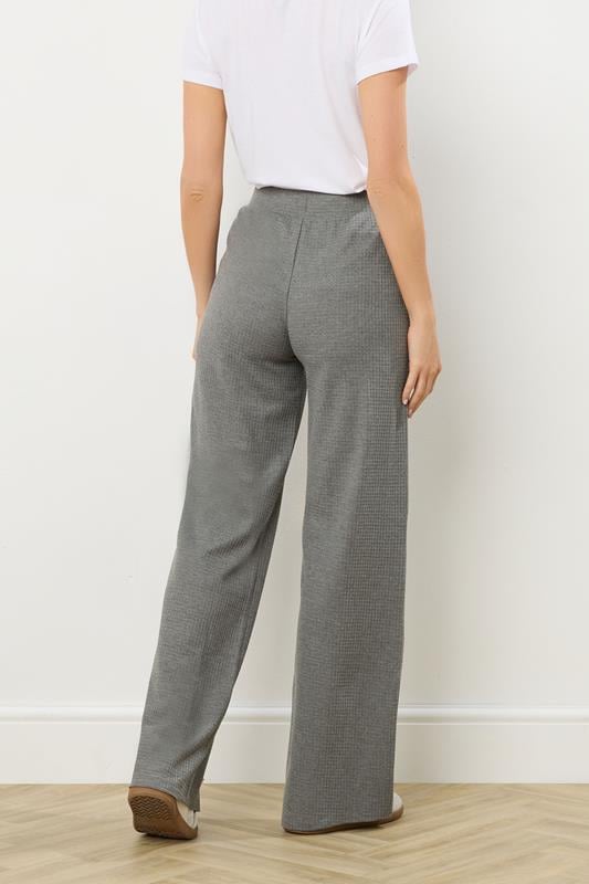 LTS Tall Charcoal Grey Waffle Lounge Trousers | Long Tall Sally 3