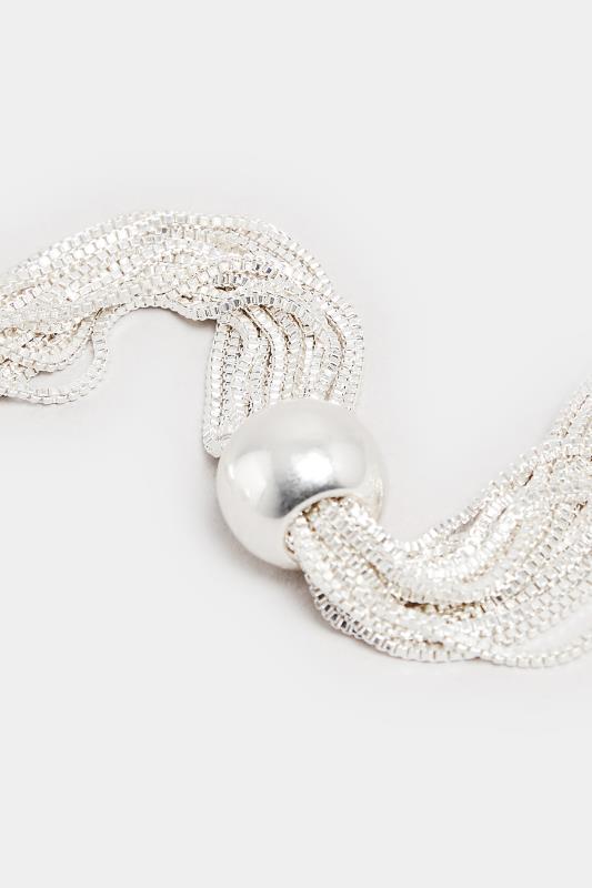Silver Tone Ball Charm Layered Bracelet | Yours Clothing 3