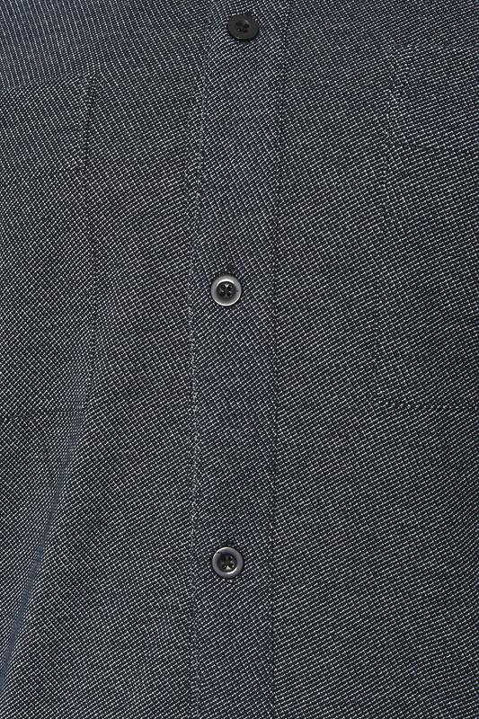 STUDIO A Big & Tall Navy Blue Button Through Shirt | BadRhino 3