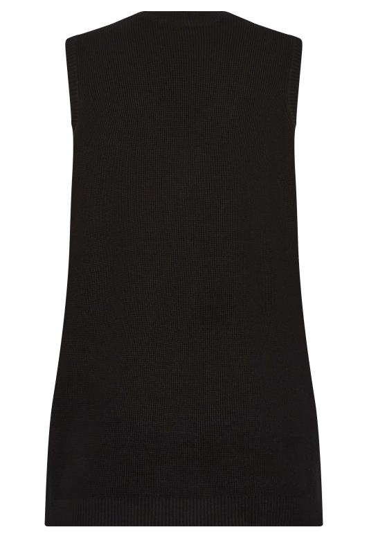 LTS Tall Women's Black V-Neck Knitted Vest Top | Long Tall Sally 7