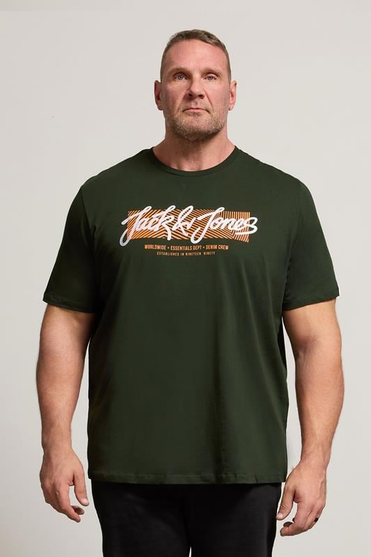 JACK & JONES Big & Tall Duffle Green Urban T-Shirt