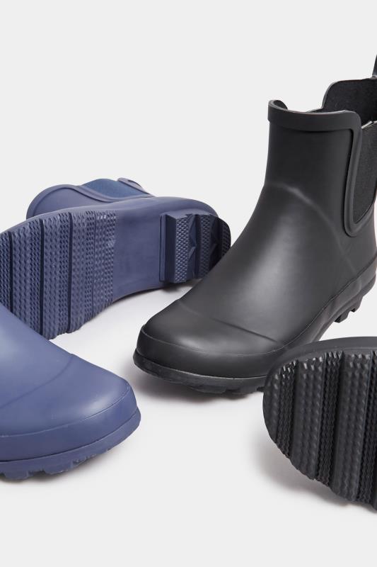 Black Chelsea Wellies In Wide E Fit | Yours Clothing 5