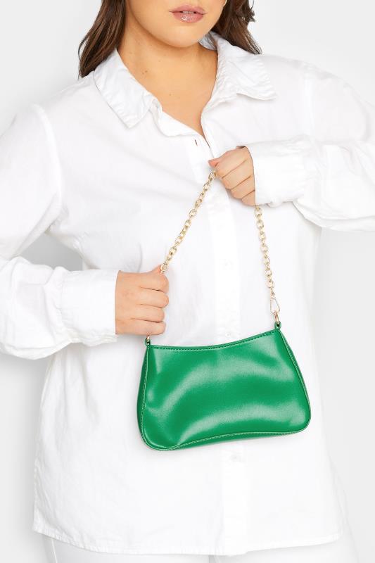  Yours Green Detachable Chain Shoulder Bag