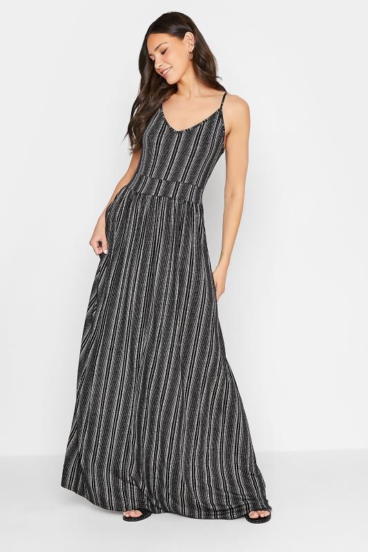 LTS Tall Black Striped Maxi Dress | Long Tall Sally 1