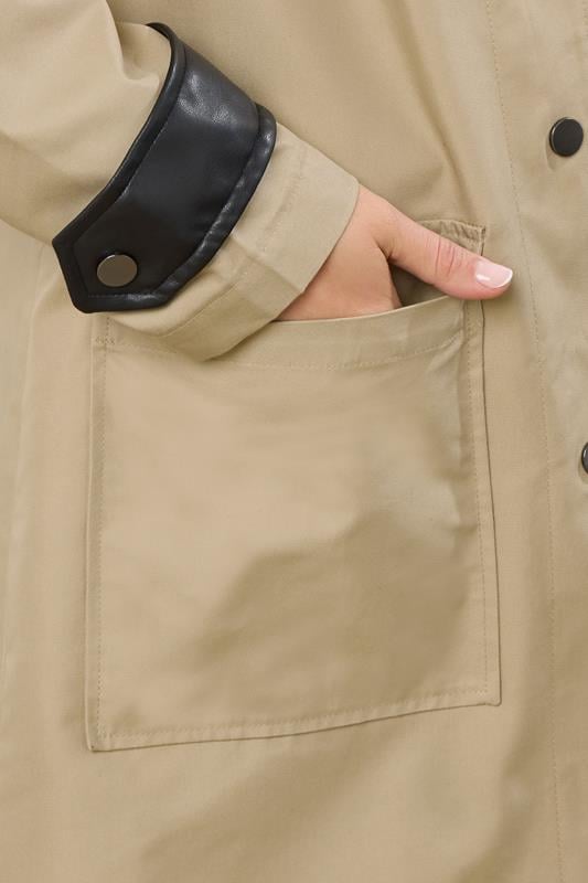LTS Tall Stone Brown Longline Car Coat | Long Tall Sally 5