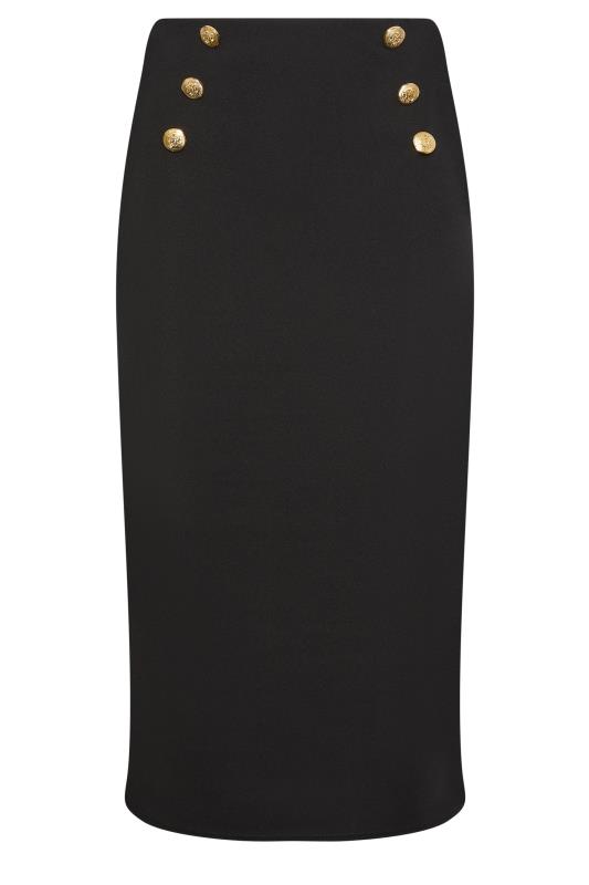 LTS Tall Black Button Midi Pencil Skirt | Long Tall Sally 5
