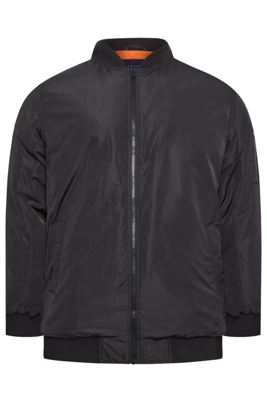 BadRhino Big & Tall Black Zip Bomber Jacket | BadRhino  5